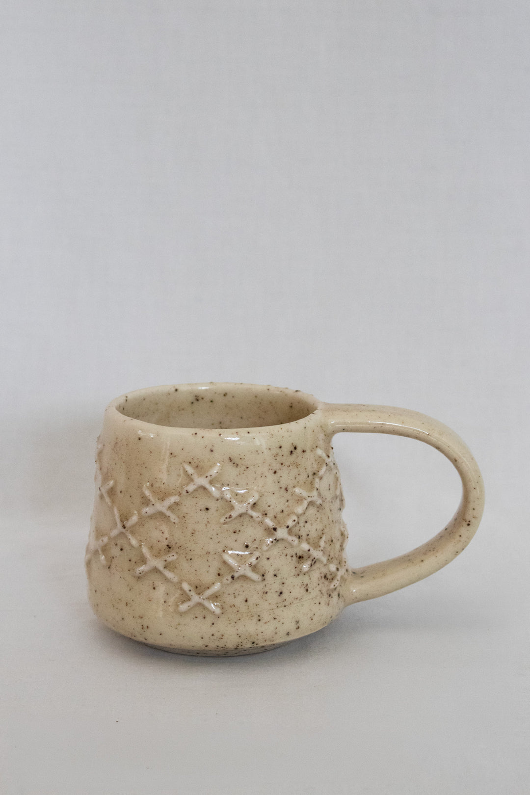 Pātiki Mug with Clear Glaze with Crushed Rock