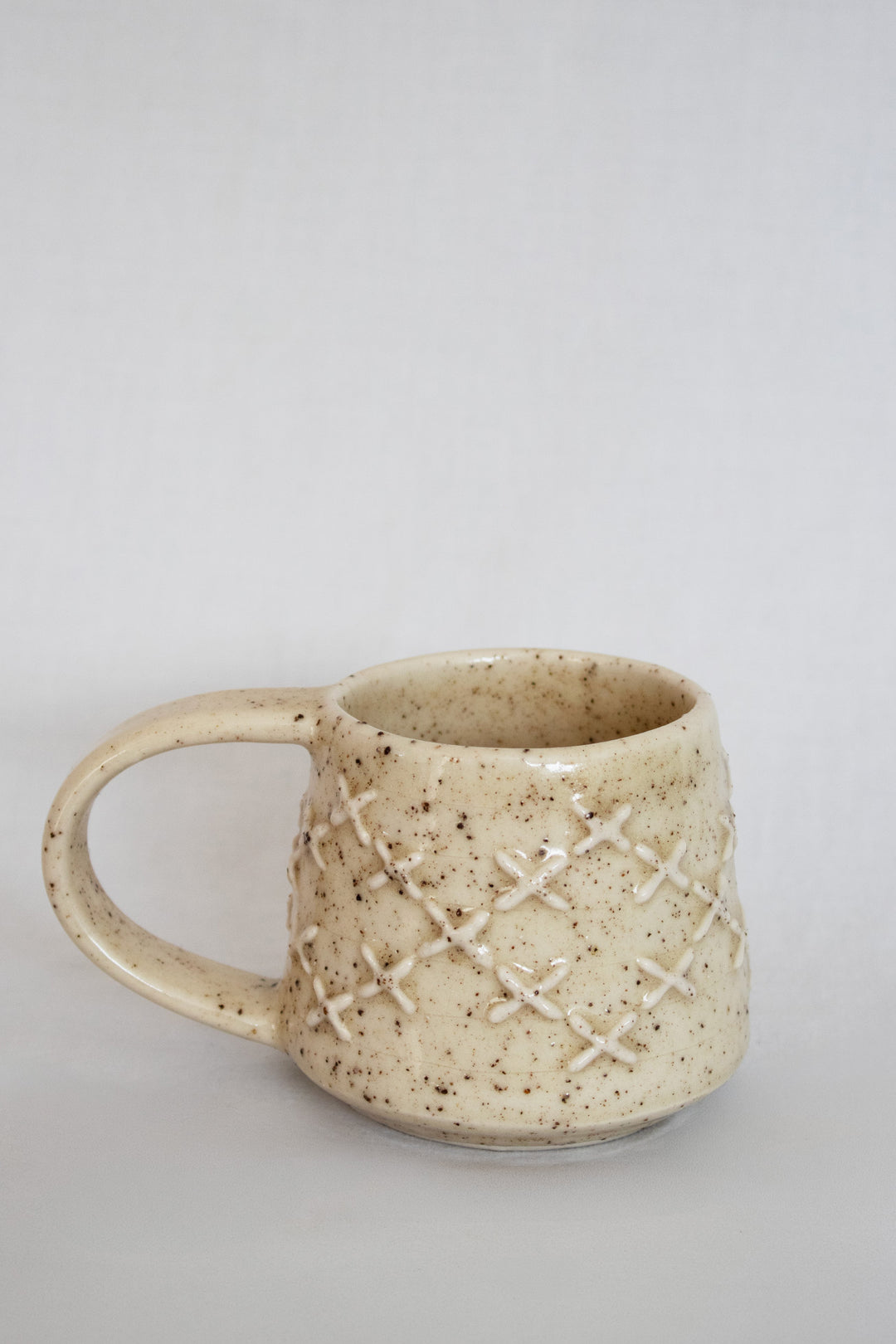 Pātiki Mug with Clear Glaze with Crushed Rock