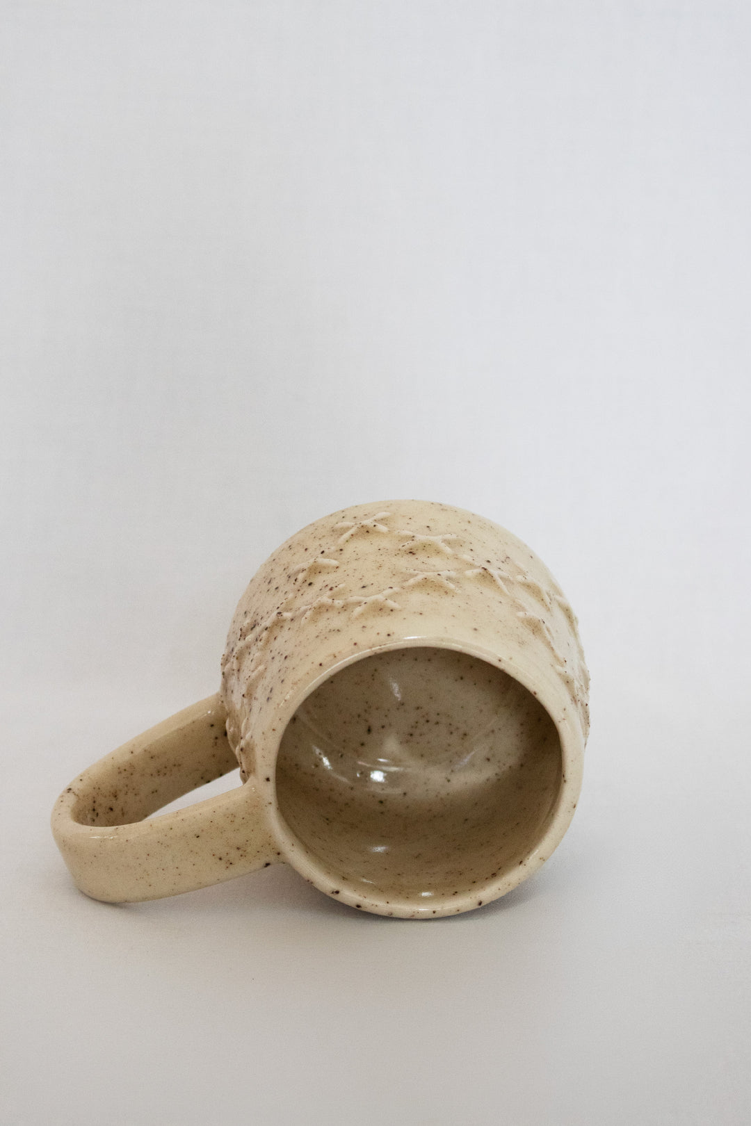 Pātiki Mug with Clear Glaze with Crushed Rock