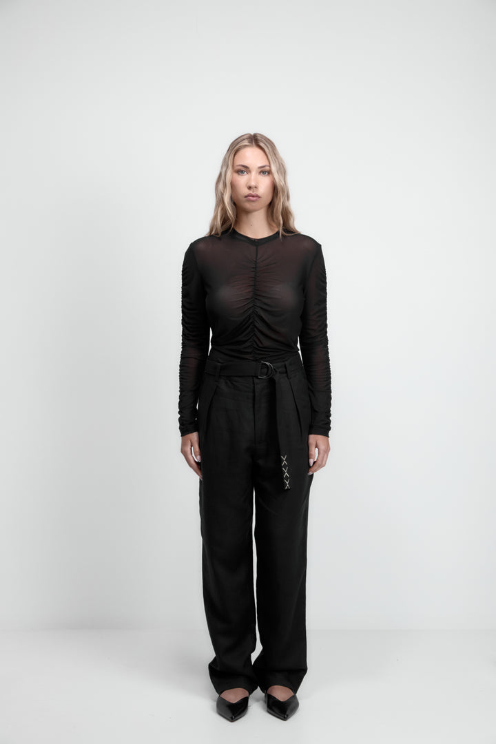 Echo Gathered Mesh Top