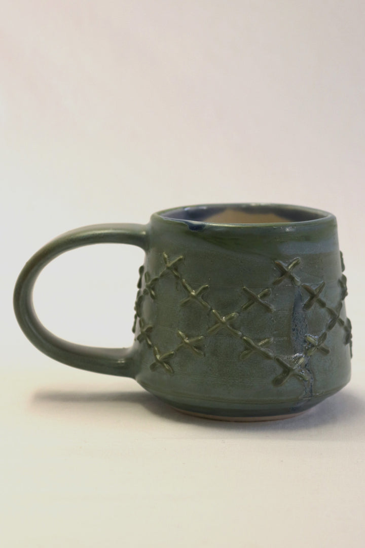 Pātiki Mug Matte Green-Blue Glaze
