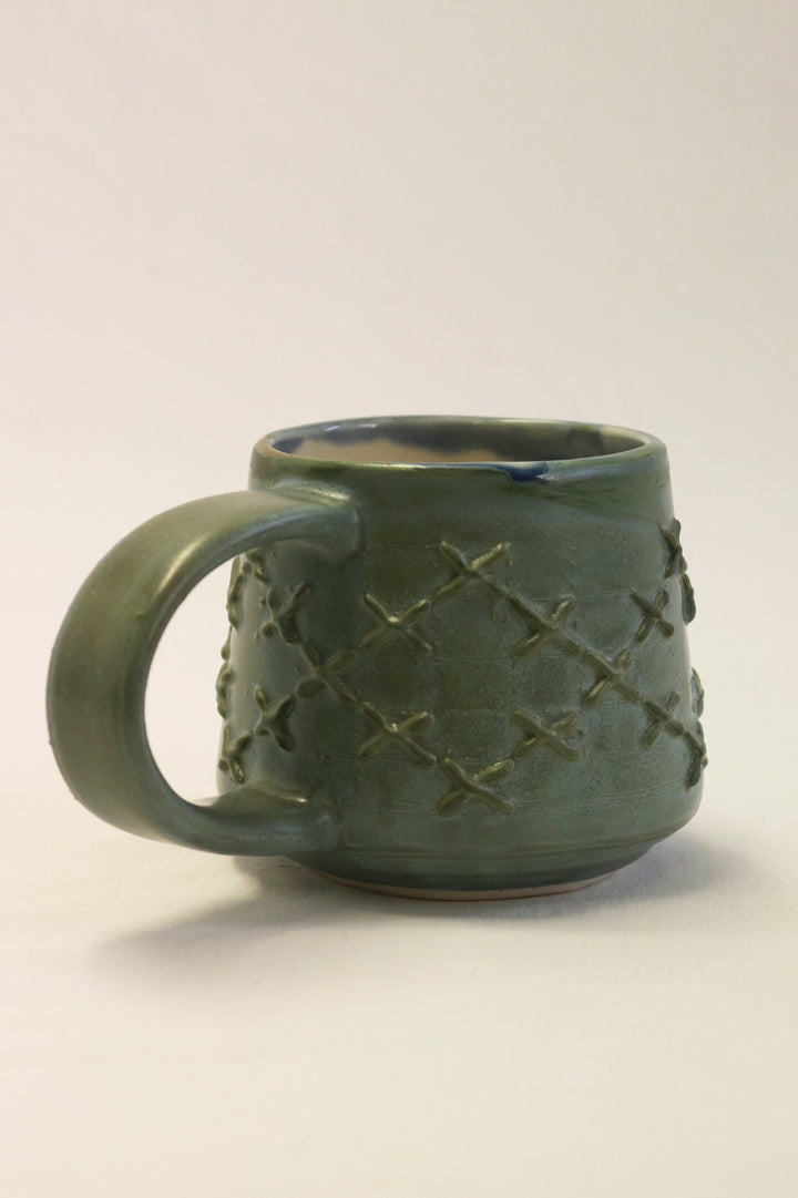 Pātiki Mug Matte Green-Blue Glaze