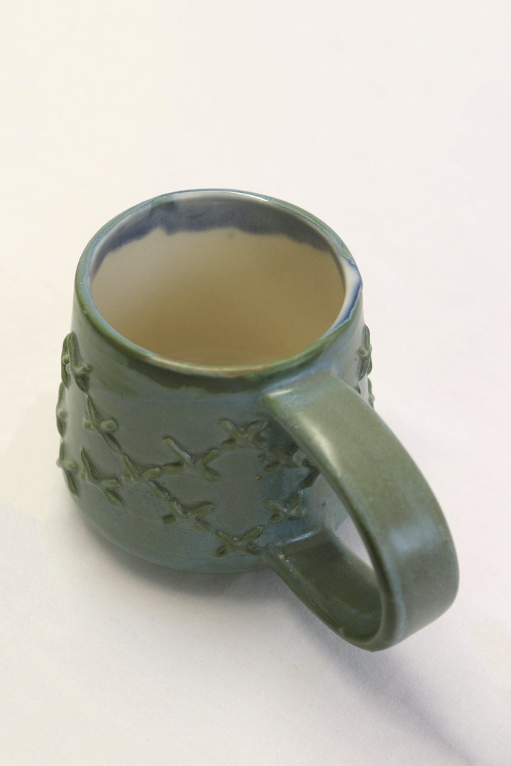 Pātiki Mug Matte Green-Blue Glaze