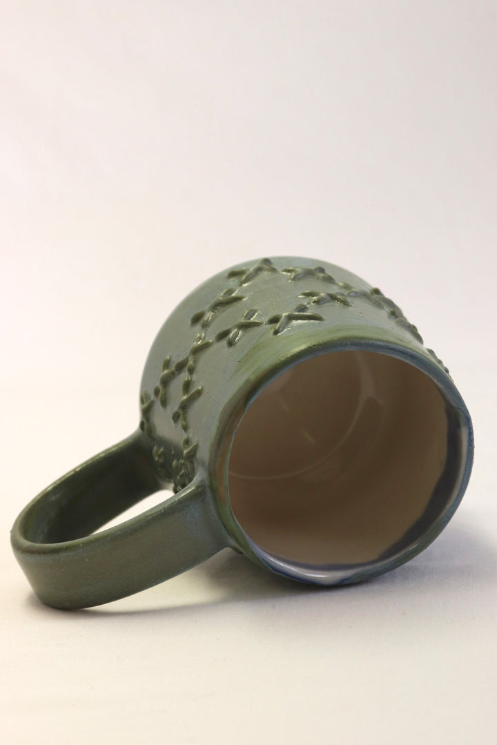 Pātiki Mug Matte Green-Blue Glaze