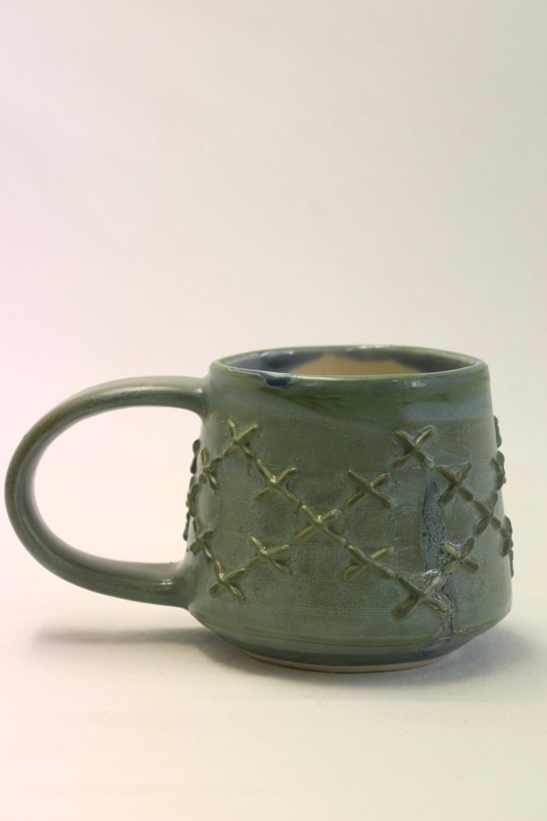 Pātiki Mug Matte Green-Blue Glaze