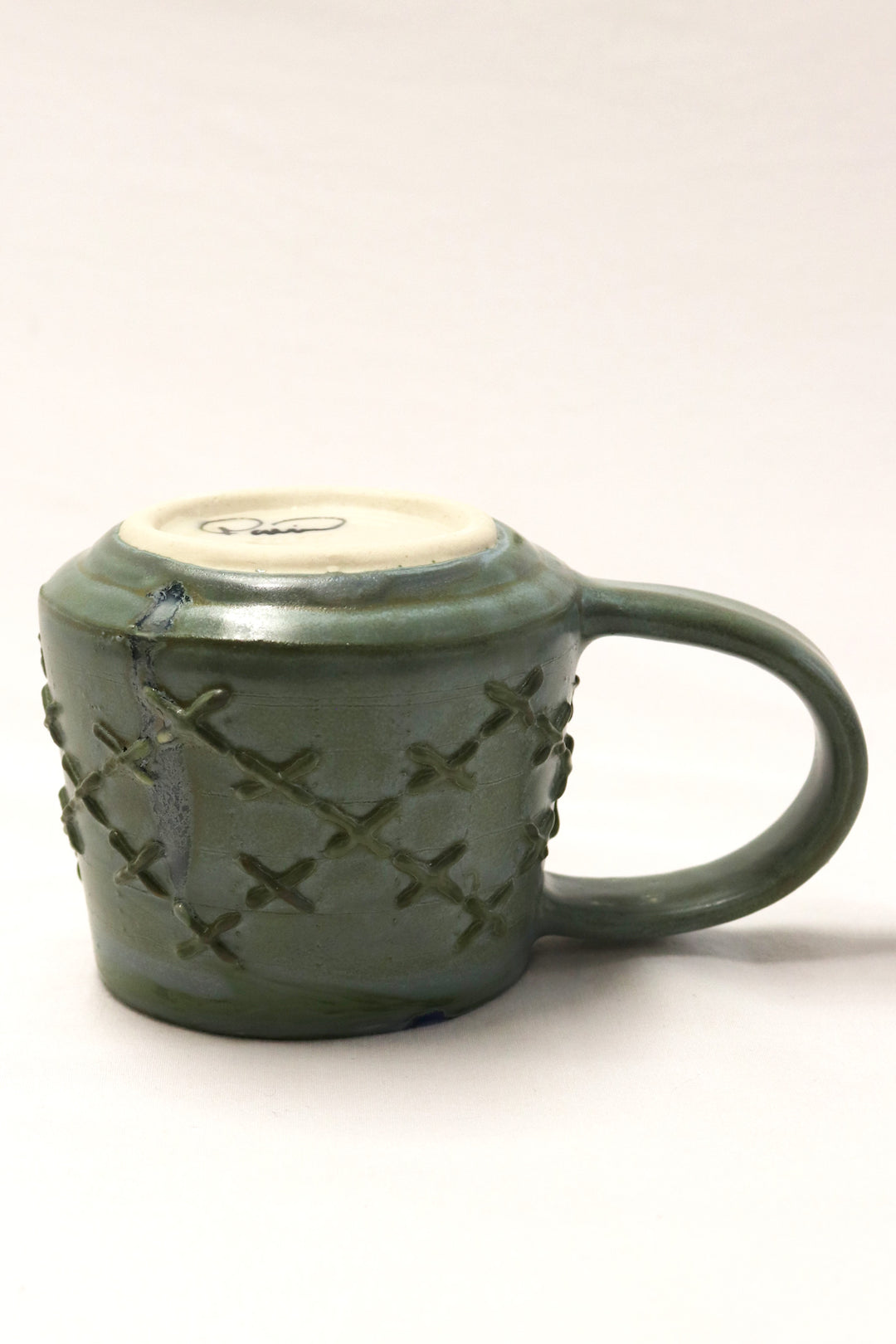 Pātiki Mug Matte Green-Blue Glaze