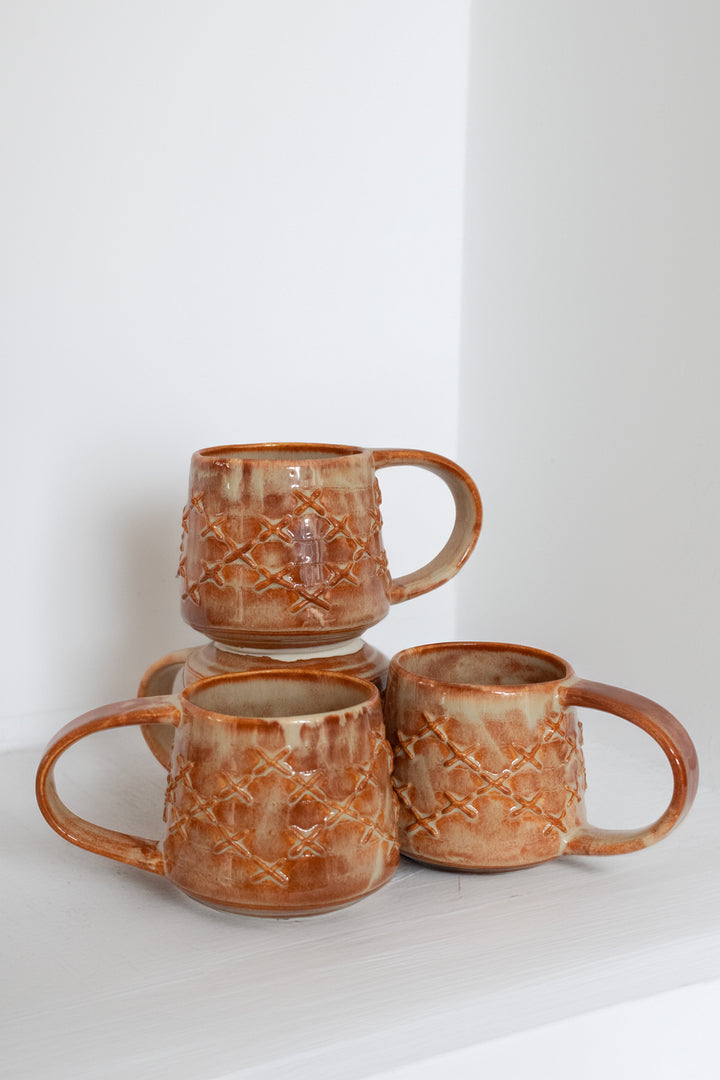 Pātiki Mug Mottled Brown Glaze